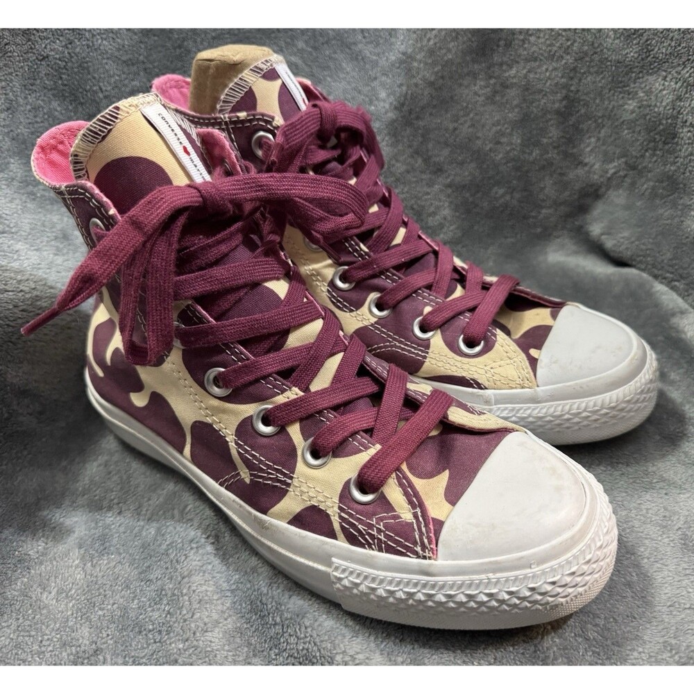 Converse All Star Marimekko Cream And Purple Groovy High Top Shoes Size Woman 7 - Picture 2 of 12
